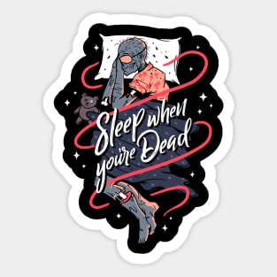 Sleeping dead - zombie tee Sticker